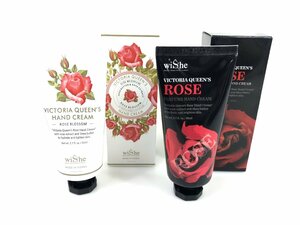 未使用　wiShe 　ヴィクトリア　クイーンズ　ROSE　ローズ/ローズブロッサム　ハンドクリーム　80ml×2本　韓国コスメ　KES-2104