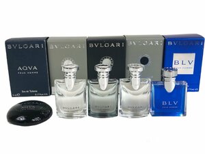 満量　ブルガリ　BVLGARI　EXCLUSIVE TO TRAVEL RETAIL　オードトワレ　ミニボトル　5ml×5本セット　YK-6436