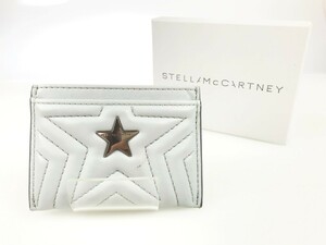 ステラ　マッカートニー　STELLA McCARTNEY 　スターキルト　 カードケース　パスケース　ライトグレー×シルバーカラー　YS-645