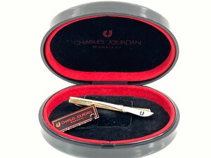 未使用保管品　シャルル ジョルダン　CHARLES JOURDAN　CJロゴ　ネクタイピン　シルバーカラー×ゴールドカラー　YMA-1281