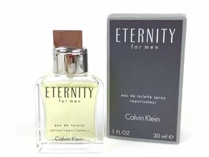 残多　カルバンクライン　Calvin Klein　ETERNITY for MEN　エタニティ フォーメン　オードトワレ　スプレー　30ml　残量：9割　YK-6915