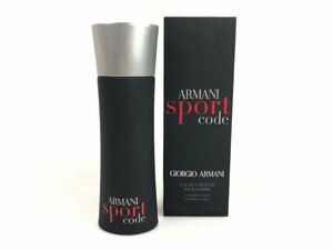 廃盤　レア　ジョルジオアルマーニ　GIORGIO ARMANI　スポーツコード　sport code　プールオム　オードトワレ　スプレー　75ml　YK-5479