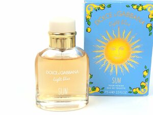 残多　ドルチェ&ガッバーナ　DOLCE & GABBANA　ライトブルー　light blue　サン　SUN　プールオム　オードトワレ　スプレー　75ml　YK-5551