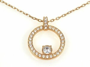 スワロフスキー　SWAROVSKI　サークル　ネックレス　1Pクリスタル　ゴールドカラー　YAS-11031