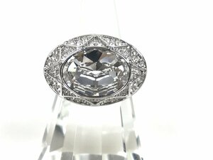 美品　スワロフスキー　SWAROVSKI　クリスタル　Sophisticated　リング　指輪　刻印：55/実寸13号　シルバーカラー　YAS-6107