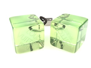  Louis * Vuitton Louis Vuitton Logo Cube hair elastic hair accessory clear green YAS-7071