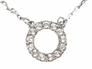 スワロフスキー　SWAROVSKI　サークル　ラインストーン　ネックレス　シルバーカラー　YAS-6038