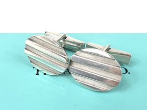  Tiffany TIFFANY oval stripe cuffs silver 925 YAS-2923