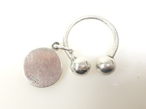  Tiffany TIFFANY раунд plate кольцо для ключей брелок для ключа sterling серебряный YAS-1171