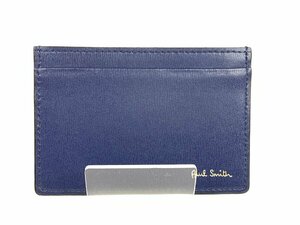  Paul Smith Paul Smith leather pass case ticket holder card-case navy × black YS-740