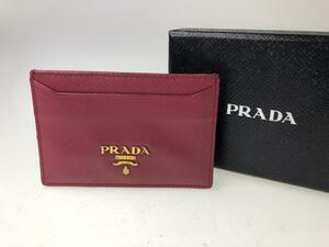 美品　プラダ　PRADA　サフィアーノ　メタル　IBISCO　カードケース　箱付　ギャランティカードあり　YS-399