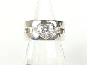  Folli Follie Folli Follie Heart Stone кольцо кольцо размер 10 номер серебряный 925 YAS-2651