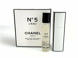 シャネル　CHANEL　No.5　L'EAU　ロー　ミニ ツィスト＆スプレー　オードトワレ　パーススプレー　7ml×2本　YK-6890