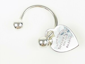  Tiffany TIFFANY возврат tu Heart plate кольцо для ключей брелок для ключа серебряный 925 YAS-4287