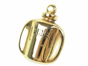 クリスチャン・ディオール　Christian Dior　DUNE　香水瓶モチーフ　ピンバッチ　ピンブローチ　ゴールドカラー　YAS-9408