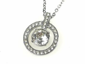 スワロフスキー　SWAROVSKI　クリスタル　サークル　ネックレス　シルバーカラー　YAS-5947