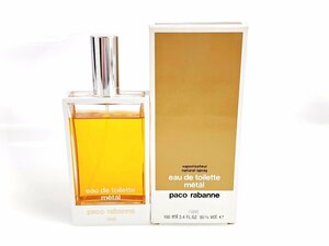 残多　パコラバンヌ　paco rabanne　metal　メタル　オードトワレ　スプレー　100ml　残量：8～9割　YK-6052