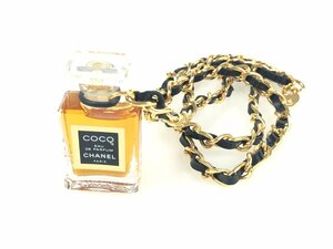 シャネル　CHANEL　COCO　ココ　香水瓶　ネックレス　オードパルファム　ボトル4ml　ゴールドカラー/ブラック　YAS-8213
