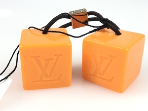 美品　ルイ・ヴィトン　Louis Vuitton　ロゴキューブ　ヘアゴム　ヘアアクセサリー　オレンジ　YAS-5401