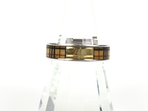  Burberry BURBERRYnoba проверка серебряное кольцо кольцо размер 12 номер YAS-7001