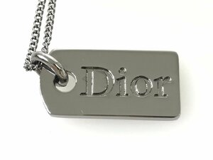 美品　クリスチャン・ディオール　Christian Dior　ロゴ　プレート　ブレスレット　シルバーカラー　YAS-5794