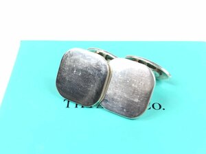  Tiffany TIFFANY square plate cuffs cuff links silver 925 YAS-7316