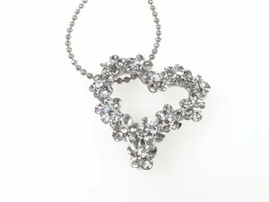  Vendome Aoyama Swarovski crystal Heart колье серебряный цвет YAS-5600