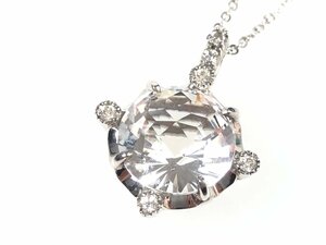 美品　スワロフスキー SWAROVSKI　GEMSTONES　ジェムストーンズ 　一粒クリスタル　ネックレス　直径：約1cm　YAS-7771