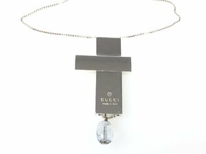 グッチ　GUCCI　セパレートクロス　ベネチアンチェーン　ネックレス　シルバー925　メンズ　レディース　YAS-5774