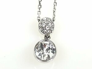 スワロフスキー　SWAROVSKI　１粒ストーン　ネックレス　シルバーカラー　YAS-10146