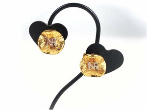 Nina Ricci NINA RICCI NR Logo earrings Gold color × silver color YAS-10373