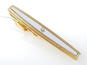 クリスチャン・ディオール　Christian Dior　ネクタイピン　ゴールドカラー×艶消しシルバーカラー　YMA-840