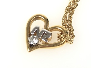  beautiful goods Nina Ricci NINA RICCI Heart Logo necklace Gold color YAS-3144