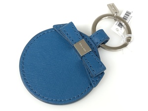  Coach COACH mirror attaching key ring key holder leather / metal blue group YAS-3249
