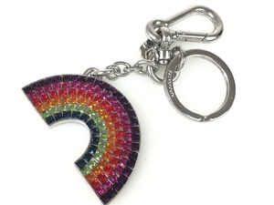  Coach COACH key ring key holder hook attaching metal / rhinestone multicolor YAS-3283
