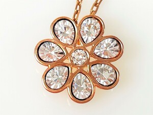 スワロフスキー　SWAROVSKI　花　フラワー　クリスタル　ネックレス　ゴールドカラー　YAS-5268