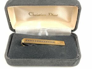 クリスチャン・ディオール　Christian Dior　ロゴ　ネクタイピン　シルバーカラー×ゴールドカラー　YMA-1553