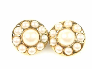 ji van si.GIVENCHY fake pearl earrings diameter : approximately 2.5cm Gold color YAS-7526