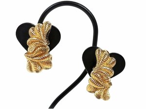  Nina Ricci NINA RICCI design earrings length :2.3cm Gold color YAS-10765