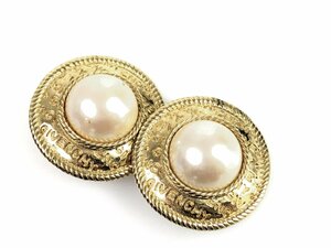 ji van si.GIVENCHY large fake pearl earrings Gold color YAS-10218