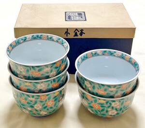 新品　前畑陶器　美濃焼　庫山窯　彩華　雅　深鉢5客　どんぶり小丼揃