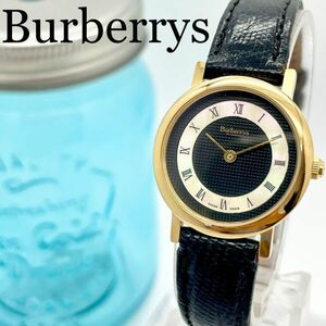 635 Burberrys Burberry clock lady's wristwatch black shell 