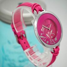 685【美品】ピエールラニエ時計　花　レディース腕時計　ピンクパープル　箱付き_画像3