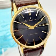 94【美品】SEIKO セイコースポーツマチック時計　メンズ腕時計　ブラック_画像2