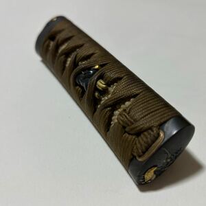 44 日本刀 柄前 目貫 江戸時代 骨董 古美術 刀装具 武具 総重量100.62g【送料出品者負担・1円スタート】