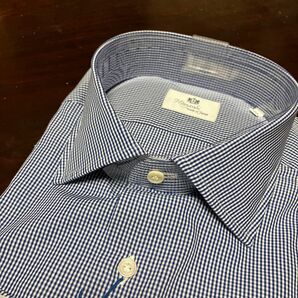 HITOYOSHI MADE IN JAPAN ブルーチェックワイシャツ　L(41-84) セミワイド