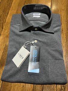 FAIRFAX(フェアファックス) 台襟付半袖ポロシャツ　ワイドスプレッド　Sサイズ　スリムタイプ伊勢丹販売ブランド　クールビズ