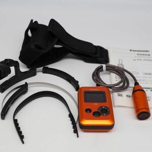 ■ほぼ新品■ PANASONIC ウェアラブルカメラ オレンジ HX-A500-D