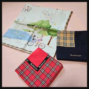 BURBERRY ハンカチユーズド三枚