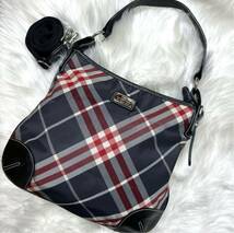 【美品】希少デザインBURBERRY BLUE LABEL バーバリーブルーレーベル　ナイロン　ノバチェック2wayショルダーバッグ ハンドバッグ 肩掛け _画像1